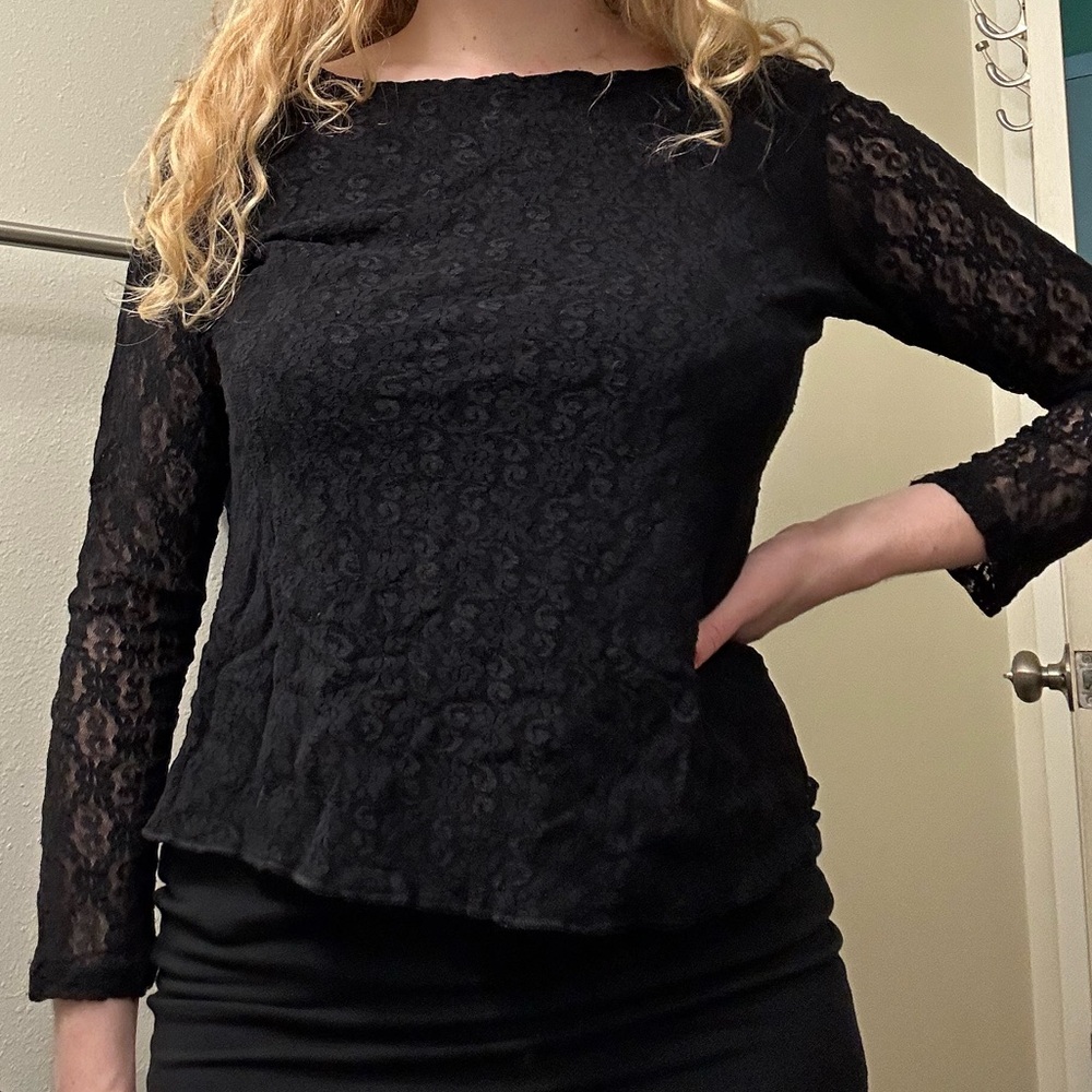 Black lace long sleeve